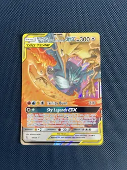 Pokemon TCG Moltres Zapdos Articuno Tag Team GX 44/68 Hidden Fates Holo Card - Image 1