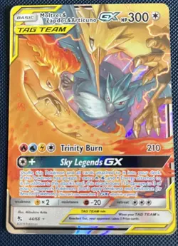 Pokemon TCG Moltres Zapdos Articuno Tag Team GX 44/68 Hidden Fates Holo Card - Image 2