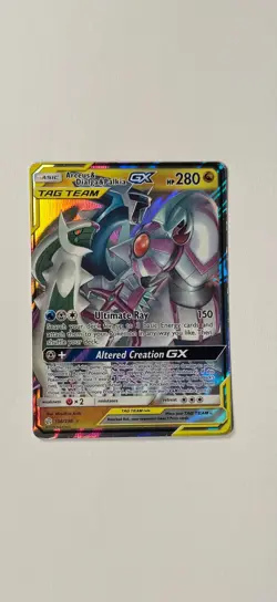Arceus & Dialga & Palkia GX 156/236 Sm-Cosmic Eclipse LP Holo pokemon card! - Image 1