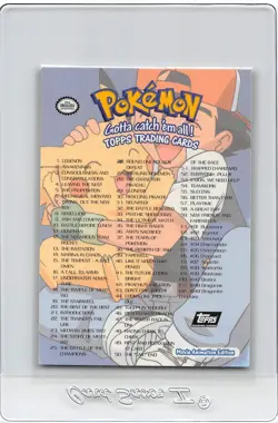 Checklist- TOPPS BLACK Logo - The First Movie - NON-Holo - POKEMON CARD - NM/LP - Image 2