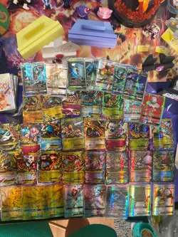 Non Tcg Fan Art Collection Mega Cards and Gx Entire Collection Shown - Image 1