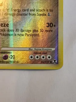 Steelix GL 51/111 Reverse Holo Pokemon Card - Rising Rivals - LP Condition - Image 5