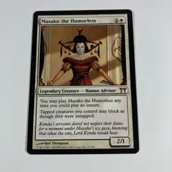 MTG MASAKO THE HUMORLESS - Champions of Kamigawa - Human Advisor - LP Magic Card - Image 1