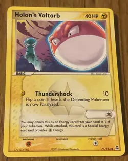 Holon's Voltorb 71/113 Delta Species Regular Pokemon Card - Image 1