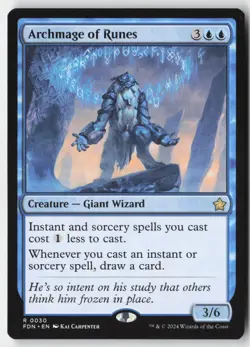 MTG - Archmage of Runes R Foundations 30 LP-NM - Image 1