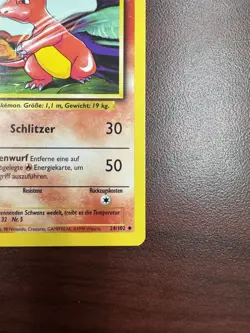 Pokemon TCG Charmeleon (Glutexo) Base Set 24/102 Regular 1st Edition GERMAN NM - Image 5