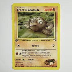 Pokemon Gym Heroes Brock's Geodude 1st Edition 38/132 - Pack Fresh! - Image 3