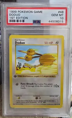 PSA 10 1999 POKEMON BASE SET DODUO #48 ENGLISH PSA 10 GEM MINT (G59) - Image 1