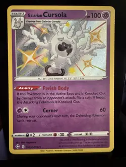 Holo Galarian Cursola SV050/SV122 Shiny Holo Rare Shining Fates Pokemon TCG - NM - Image 1