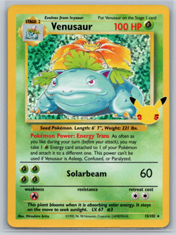 Venusaur Pokemon TCG Celebrations Holo Rare 15/102 25th Anniversary - Image 1