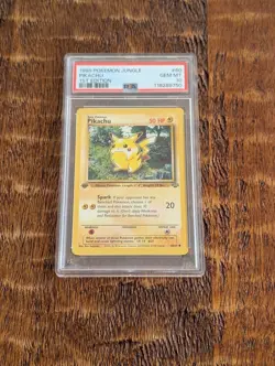 1999 Pokemon Jungle 1st Edition Pikachu #60/64 PSA 10 - Image 1
