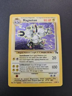 Magneton 11/62 Fossil Holo Unlimited Pokemon - LP - Image 1