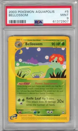 2003 POKEMON AQUAPOLIS # 5/147 BELLOSSOM eREADER VINTAGE PSA 9 - Image 1
