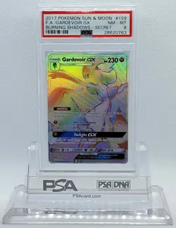 POKEMON BURNING SHADOWS GARDEVOIR GX #159 SECRET RARE HOLO FOIL PSA 8 NM-MT #* - Image 1