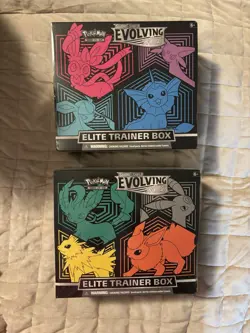 Pokemon TCG Evolving Skies Elite Trainer Box Pair (2 Sealed ETBs) - Image 1