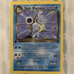 Dark Blastoise 20/82 1st Edition Non-Holo Pokemon Team Rocket LP-NM - Image 1