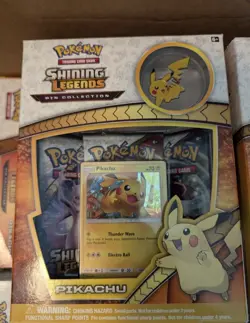 Pokemon TCG Shining Legends Pikachu Pin Collection - Image 2