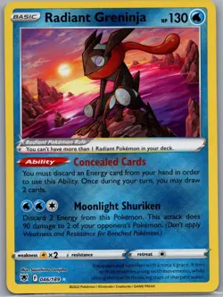 Radiant Greninja 046/189 - Pokemon SWSH10: Astral Radiance - Radiant Rare (NM) - Image 1