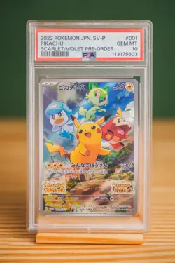 2022 Pokemon JPN Pikachu Promo SV-P #001 PSA 10 GEM MT Scarlet Violet Preorder - Image 1