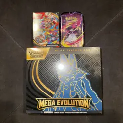 Pokemon Mega Evolution Lucario ETB & Booster Bundle & 1 Mega Evolution Tin - Image 2