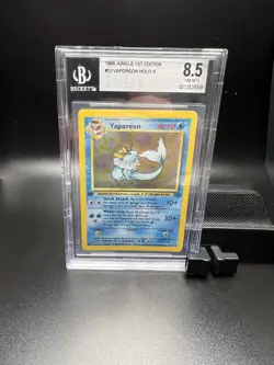 1999 Pokemon Jungle 1st Edition Holo Vaporeon #12 BGS 8.5 - Image 1