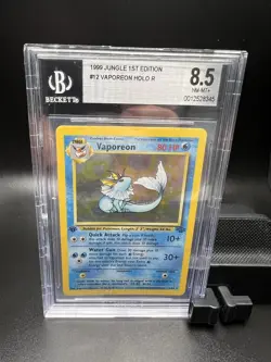 1999 Pokemon Jungle 1st Edition Holo Vaporeon #12 BGS 8.5 - Image 2