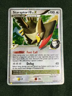 Staraptor FB Lv.X 147/147 Pokemon Card TCG Supreme Victors Set Light Played - Image 1
