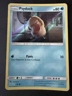 Psyduck Holographic Pokemon Card - Detective Pikachu Set - 07/18 - Image 1