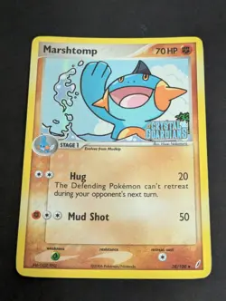 Marshtomp 38/100 Ex Crystal Guardians Reverse Holo Stamped Pokemon Card MP - Image 1