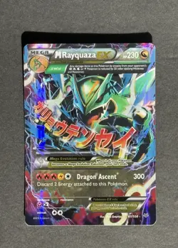 M Rayquaza EX 61/108 XY Roaring Skie 2015 Holo Rare Full Art Pokemon Card TCG MP - Image 1