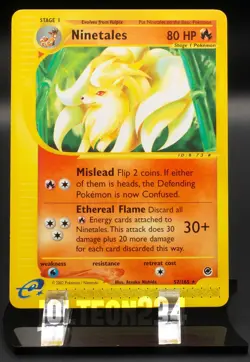 Pokemon TCG Card - Ninetales 57/165 Expedition Base Set Rare - Image 1