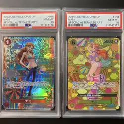 PSA 10 NAMI SEQ SET OP01-016 OP08-106 SP One Piece Card Japanese GEM MT - Image 1