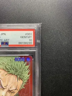 PSA 10 OP01-001 Roronoa Zoro L Parallel Romance Dawn One Piece Card Japanese - Image 3