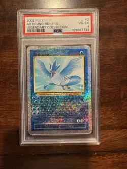 Pokemon TCG Legendary Collection Articuno Card 2/110 Reverse Holo Rare PSA 4 - Image 1