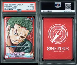 PSA 10 Roronoa Zoro OP01-001 L Parallel Romance Dawn Japanese One Piece Card - Image 4
