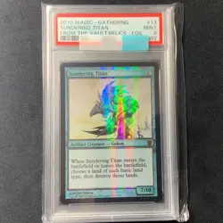 MTG Sundering Titan PSA 9 Foil 2010 FTV Relics English Mythic Rare Artifact NM - Image 1