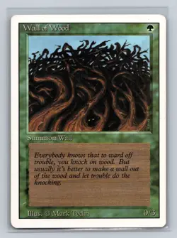 Magic: the gathering Revised Edition Wall of Wood Common MTG tcg - Image 1