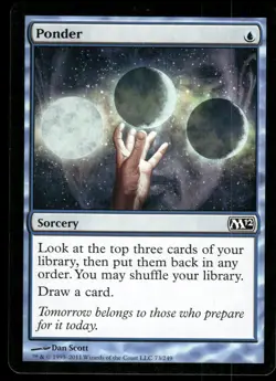 1x Ponder - Magic 2012 (M12) - NM - MTG - Image 1
