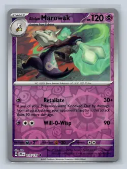 Alolan Marowak Reverse Holo #057/159 SV09: Journey Together NM Pokemon TCG - Image 1