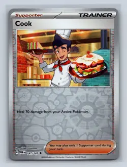 Cook Reverse Holo #147/167 SV06: Twilight Masquerade NM Pokemon TCG - Image 1