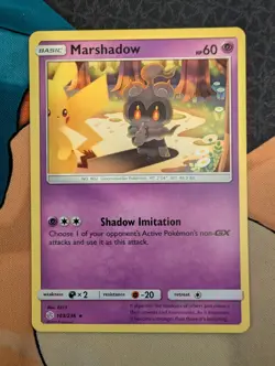 POKEMON TCG Marshadow 103/236 S&M: Cosmic Eclipse Non Holo Rare NM Pikachu - Image 1