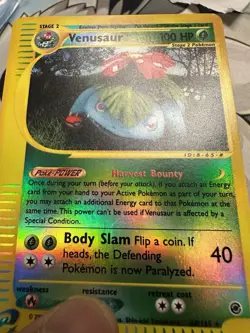 Venusaur 68/165 Expeditions 2002 Pokemon Reverse Holo Foil English Nice! - Image 3