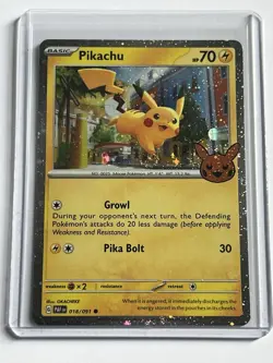 Pikachu 018 / 091 Pokemon Trick or Trade BOOster 2024 Near Mint Cosmos Holo Rare - Image 1
