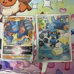 Lucario VSTAR SWSH214 Holo & Role Full Art 215/198 Pokemon TCG Near Mint - Image 1