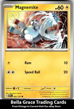 Magnemite #063/197 SV03: Obsidian Flames Pokemon Common - Image 1