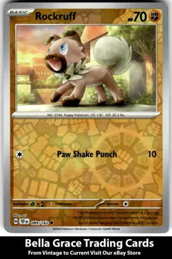 Rockruff #089/162 SV05: Temporal Forces Pokemon Common Reverse Holo - Image 1