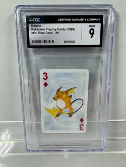 Pokemon Raichu Lot Pokemon Lot of 16 Cards and Stickers CGC Slab - Image 2
