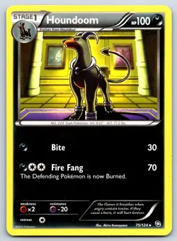 Houndoom - Dragons Exalted 75/124 Black White Pokemon Card LP - Image 1