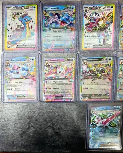 Lot of 13 Pokemon Rainbow Rare ex Cards Eeveelutions, Lapras, Hydreigon NM/M - Image 2