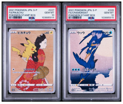 PSA 10 Pikachu 227/S-P Cramorant 226/S-P SEQUENTIAL Stamp Japanese Pokemon Card - Image 1